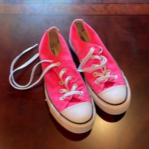 Neon pink converse